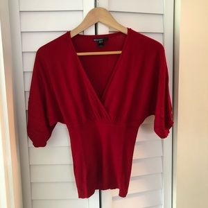 Mango red viscose top
